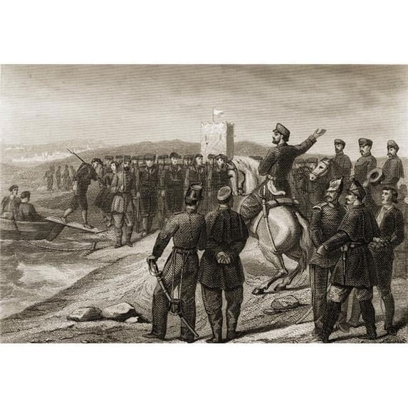 The Count of Reus Receives The Volunteers From Cataluna in Africa 3 February 1860 Poster Print 18 x 12