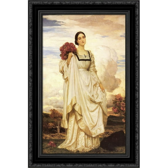 The Countess Brownlow 18x24 Black Ornate Wood Framed Canvas Art by Leighton, Lord Frederick