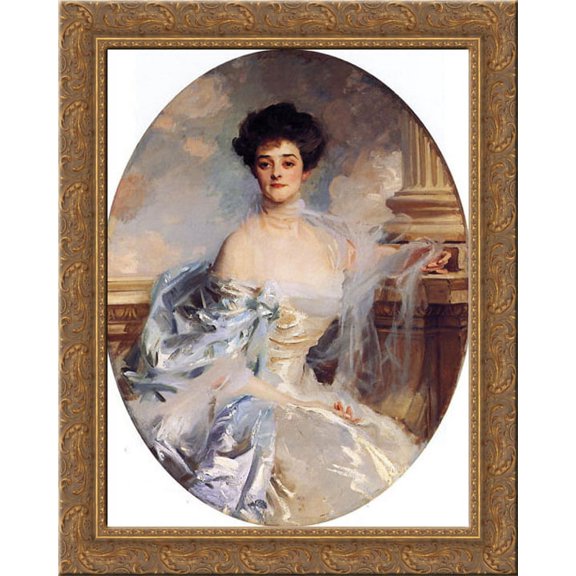 The Countess of Essex 20x24 Gold Ornate Wood Framed Canvas Art by Sargent, John Singer