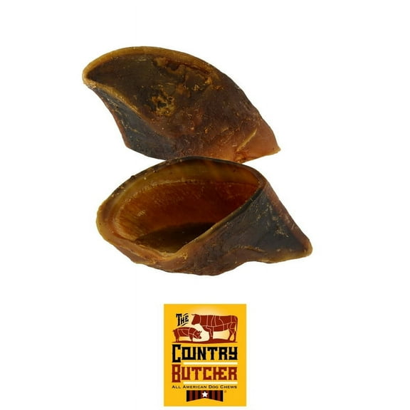 The Country Butcher Cow Hooves for Dogs, Made in USA, Natural Dog Chew Treats, 5 Count - Rawhide Free