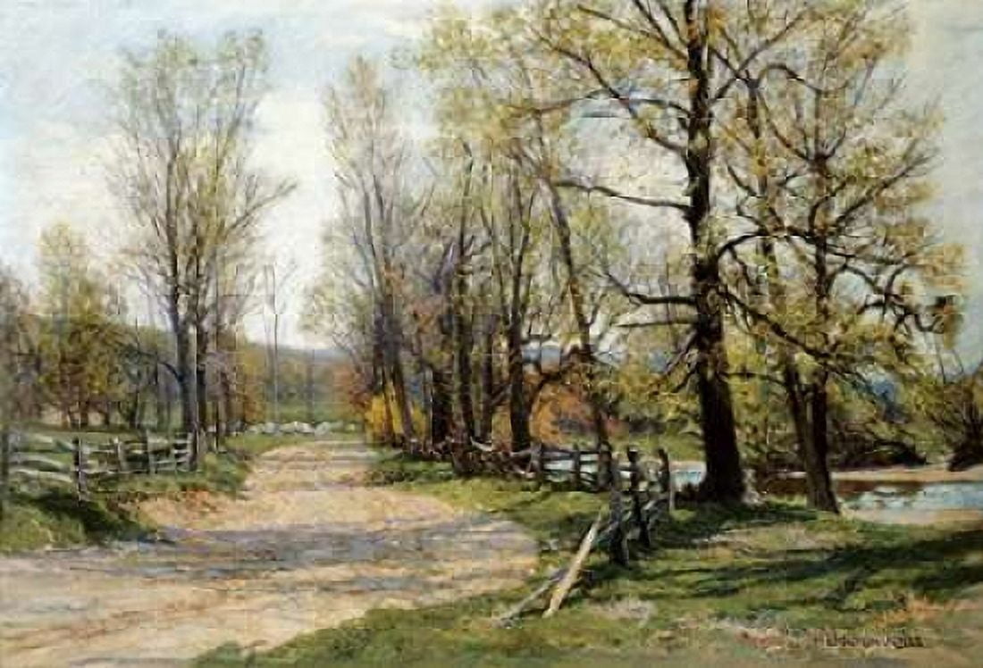 The Country Lane Canvas Art - Hugh Bolton Jones (24 x 36)