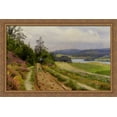 thumbnail image 1 of The Country Road 40x28 Large Gold Ornate Wood Framed Canvas Art by Peder Mork Monsted, 1 of 2
