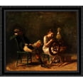thumbnail image 1 of The Courtship 34x28 Large Black Ornate Wood Framed Canvas Art by Thomas Eakins, 1 of 2