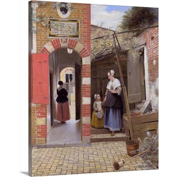The Courtyard of a House in Delft 1658 by Pieter de Hooch