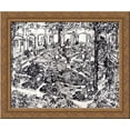 thumbnail image 1 of The Courtyard of the Hospital at Arles 24x20 Gold Ornate Wood Framed Canvas Art by Vincent van Gogh, 1 of 2