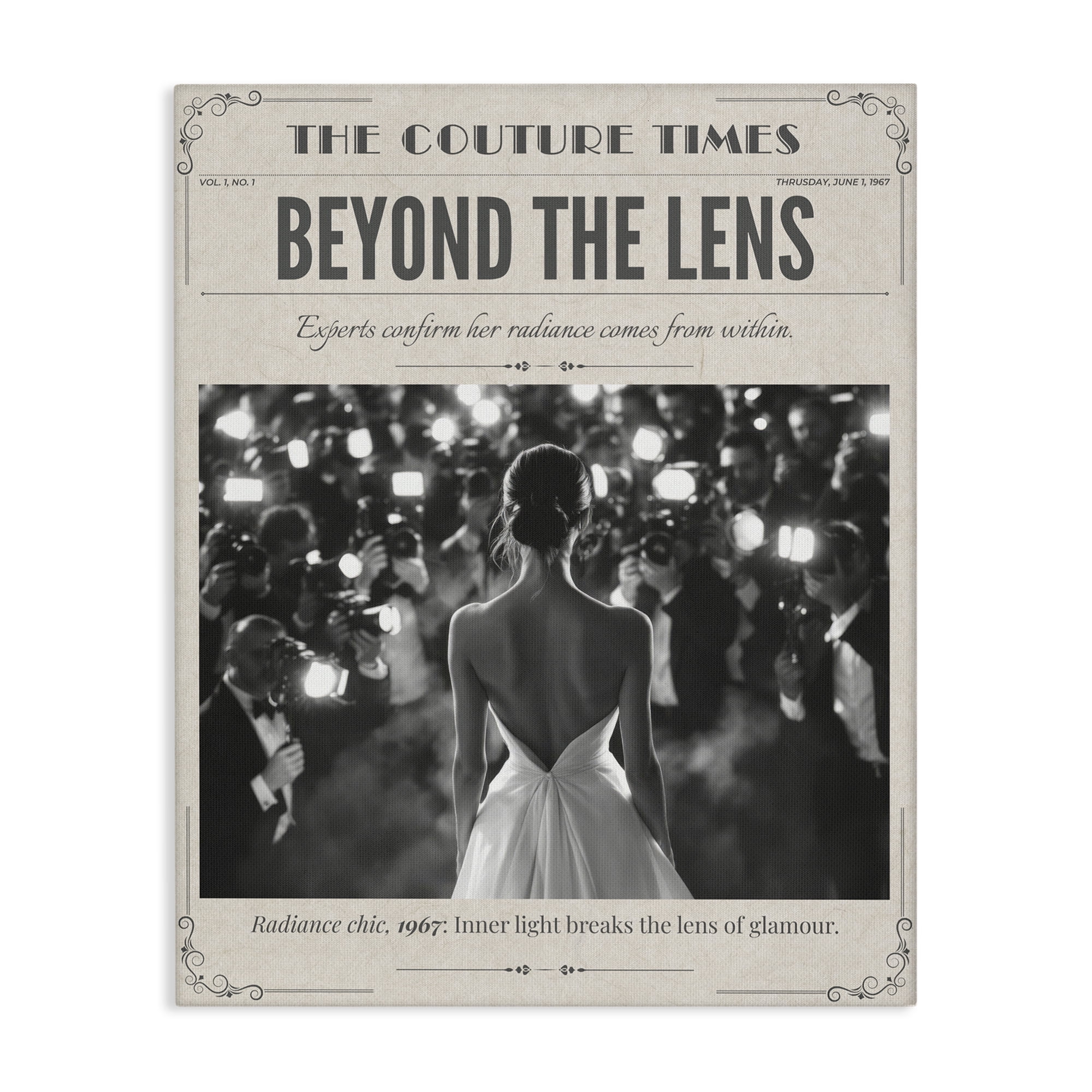 The Couture Times Magazine Canvas Wall Art, design by A Barefoot Stylist