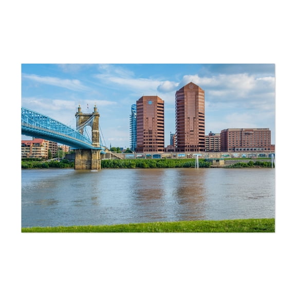 The Covington Skyline - Cincinnati Ohio Photography Unframed Wall Art Print 24 x 36 inches