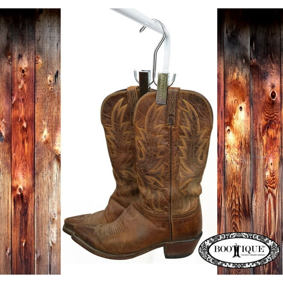 The Cowboy Boot Hanger (Set of 3); Equestrian Boot Hanger, Motorcycle Boots, Boot Holder, Boot Clips, Boot Storage (Cowboy Boots)