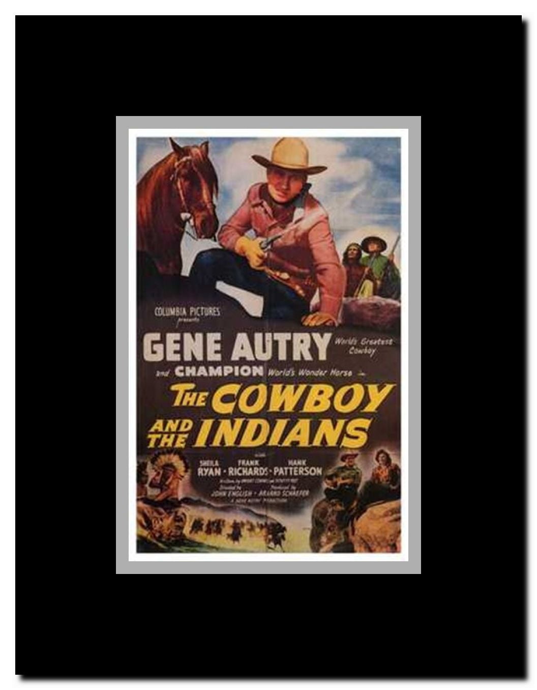 The Cowboy and the Indians Framed Movie Poster
