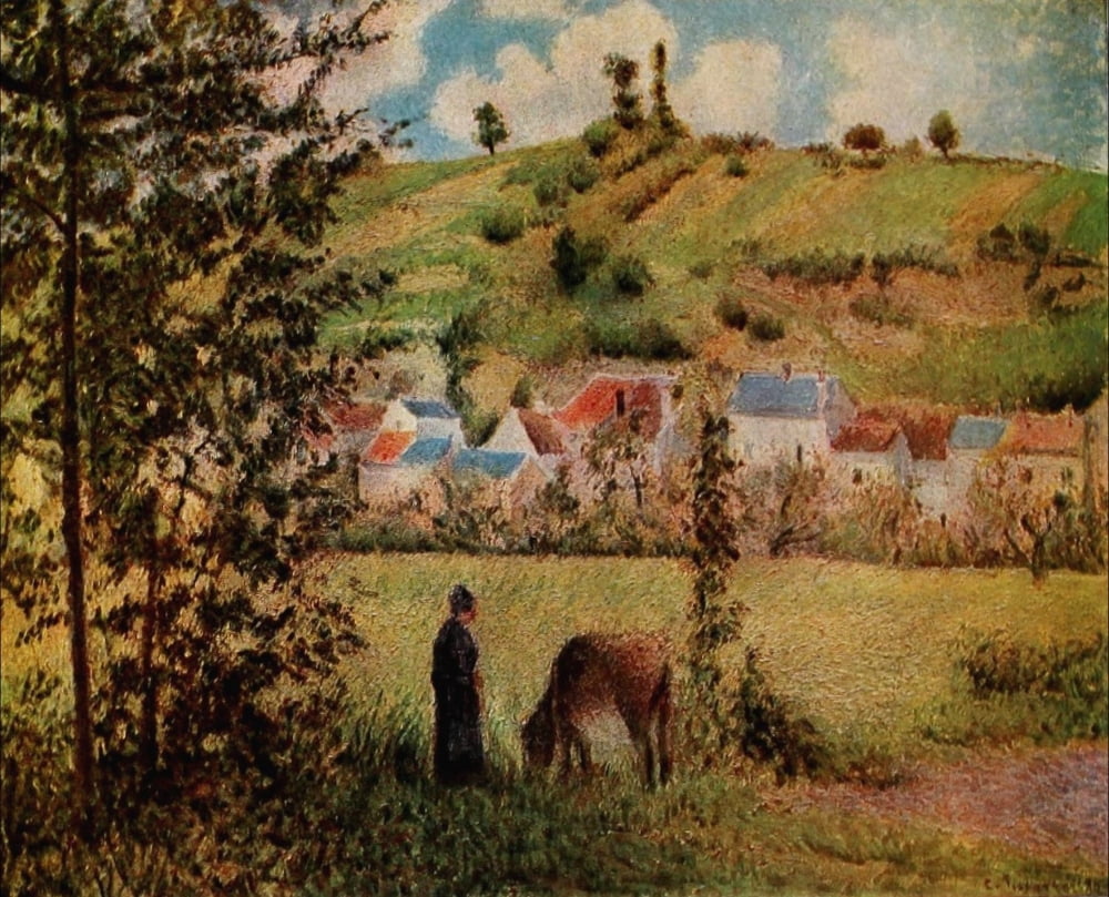 The Cowherd Canvas Art - Camille Pissarro (18 x 24)