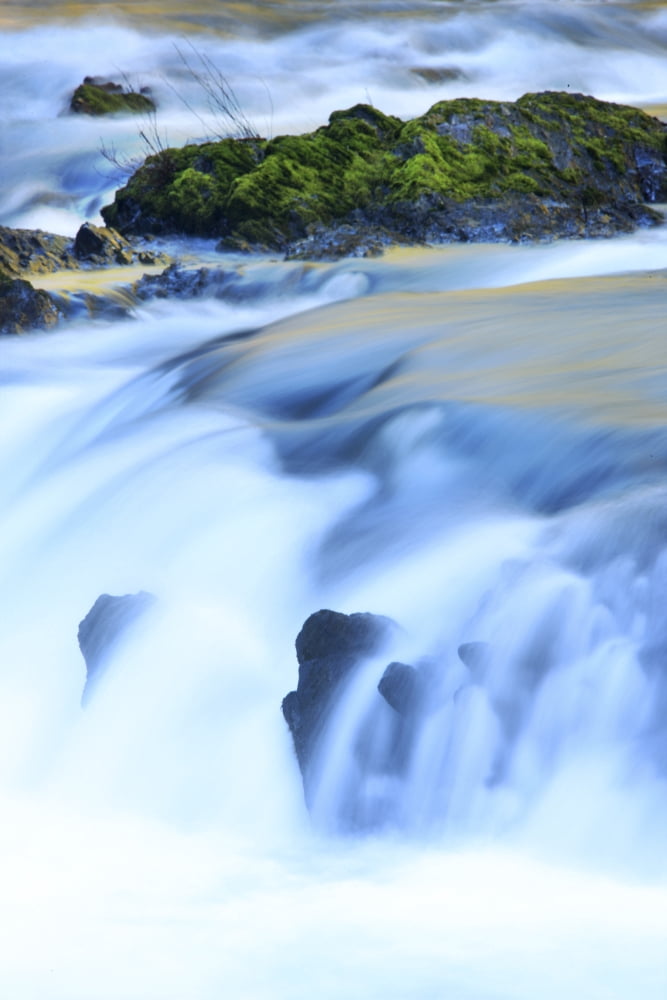 The Cowichan River Flowing Over Rocks Vancouver Island British Columbia Canvas Art - Robert Postma Design Pics (11 x 17)