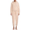 thumbnail image 1 of The Cozy Corner Women's Hooded Faux Sherpa Top & Bottom Pajama Set, 2-Piece, 1 of 6