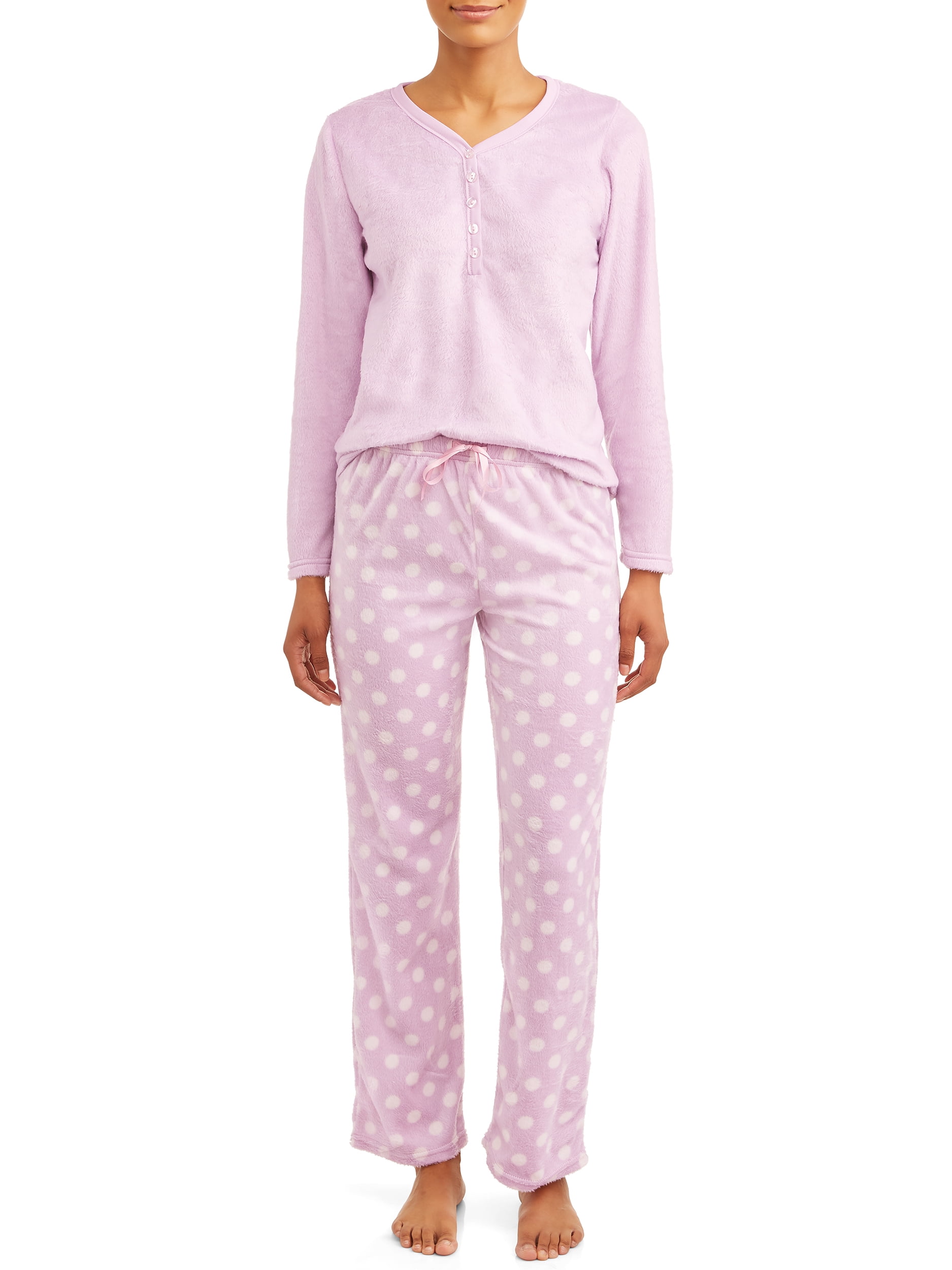 The Cozy Corner Women s Micro Fleece Plush Pajama Set 2 Piece