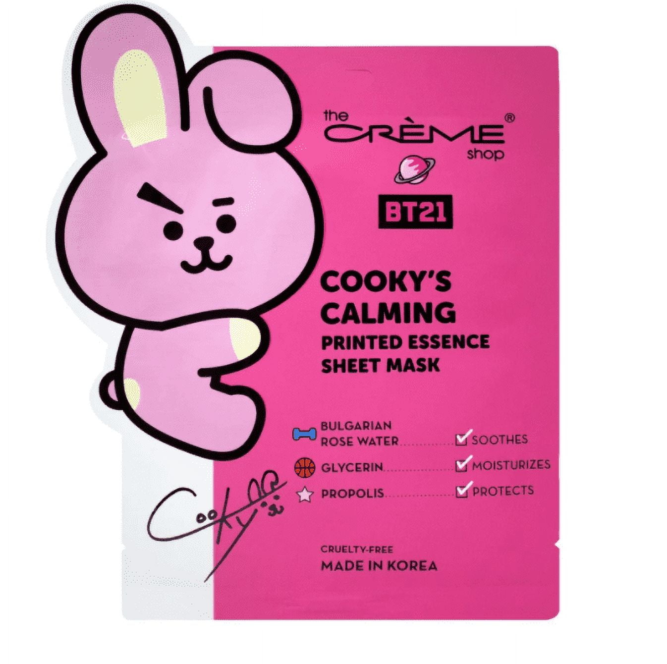 The Crme Shop | BT21: COOKYS CALMING Printed Essence Sheet Mask - 2PCS