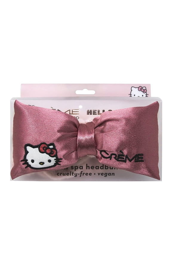 Hello Kitty Pink Satin Plush Spa Headband