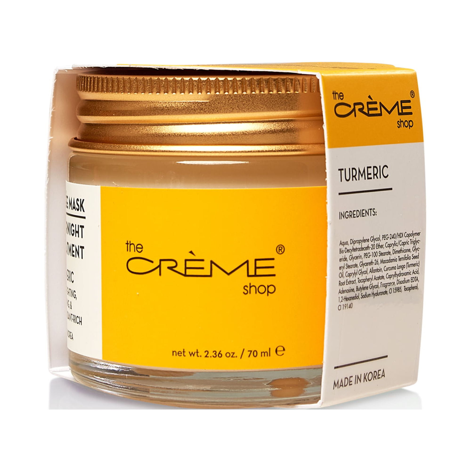 The Crème Shop Turmeric Gelée Overnight Face Mask Korean Facial Mask Sleeping Face Mask Acne 5074