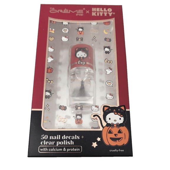 The Crme Shop x Hello Kitty Fall Nail Decals + Clear Polish Set "SPOOKY SWEET"
