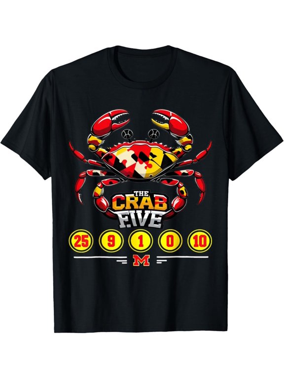 The Crab Five Crab Flag Maryland T-Shirt