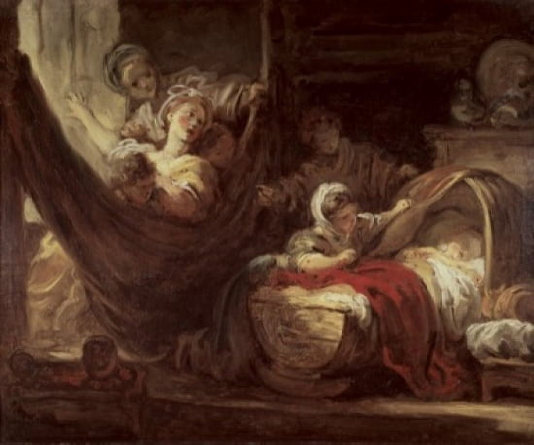 The Cradle C1780 Jean Honor Fragonard (1732-1806 French) Canvas Art - Jean Honor Fragonard (24 x 36)