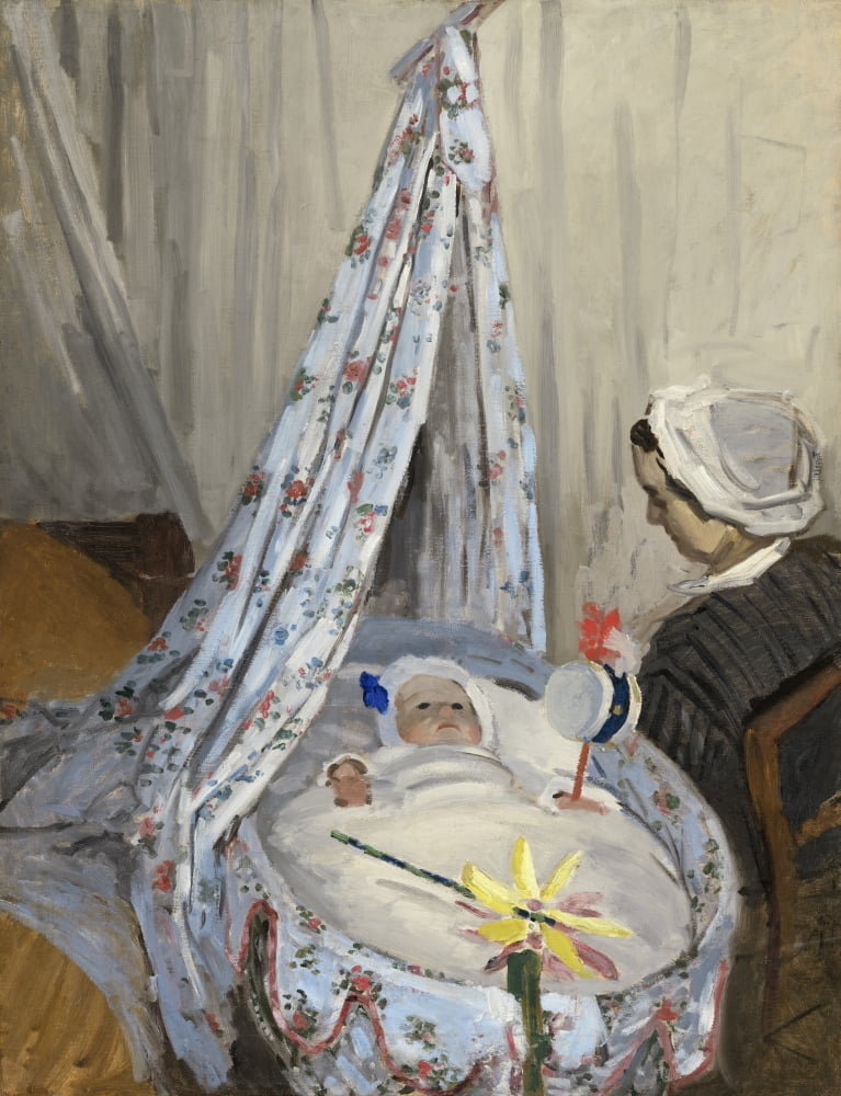 The Cradle-Camille With The ArtistS Son Jean Canvas Art -  (18 x 24)