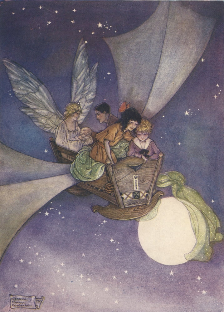 The Cradle Ship 1916 High above the town Canvas Art - Florence M Anderson (18 x 24)