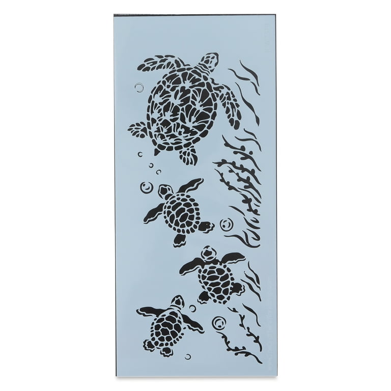 Sea Turtle Family Stencil Template