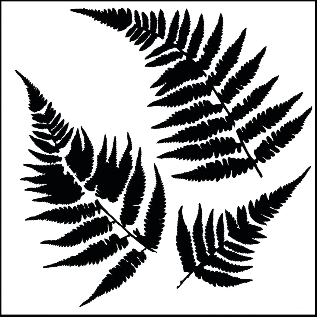 The Crafter's Workshop Stencil, 12" x 12", Ferns