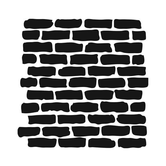 The Crafter's Workshop Stencil, 6 in x 6 in, Bricks