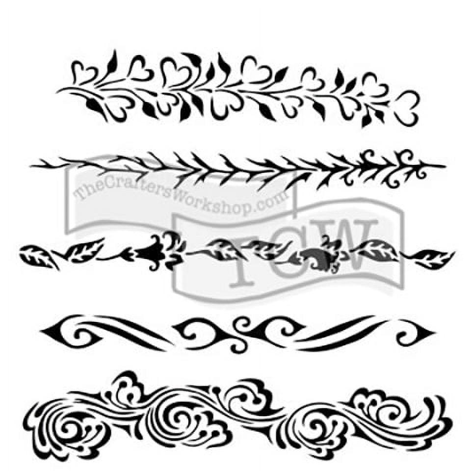 The Crafter's Workshop Stencil, 6" x 6", Ornate Borders