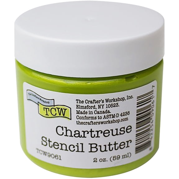 Stencil Butter Acrylic Paint - Chartreuse, 2 oz, Jar