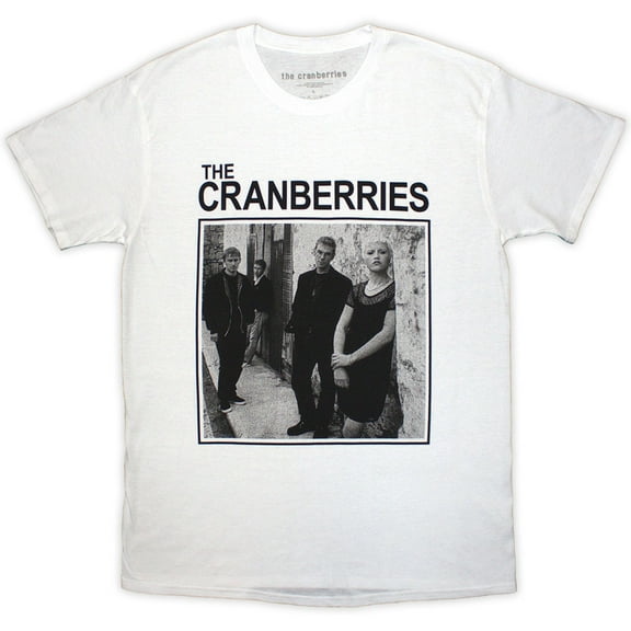 The Cranberries Men's Square Photo Slim Fit T-Shirt White Large | Officially Licensed Merchandise