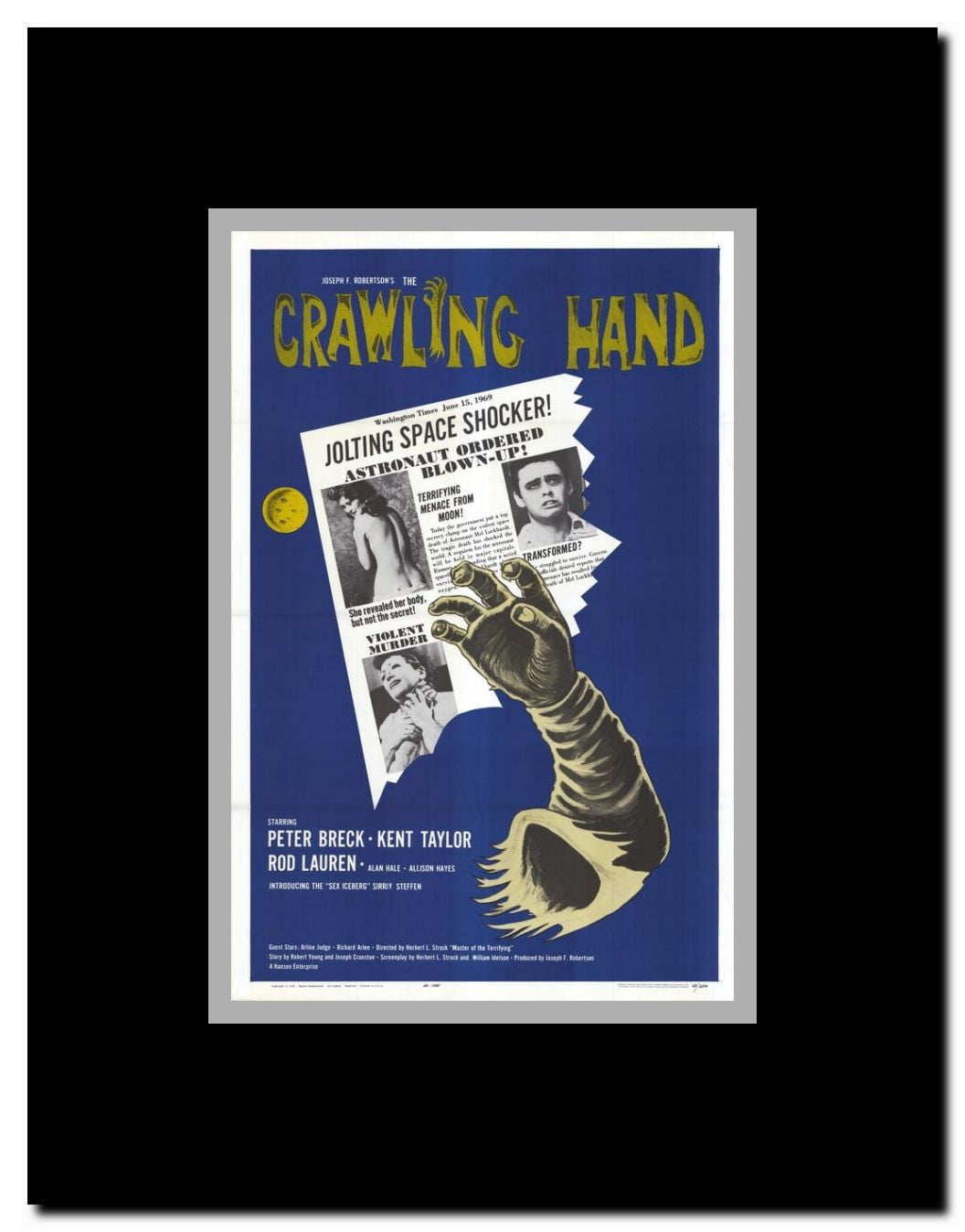 The Crawling Hand Framed Movie Poster