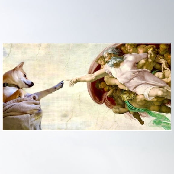The Creation Of Dogo Poster Wall Art, Modern Wall Decor For Living Room Bedroom, 8x12 UNFRAMED
