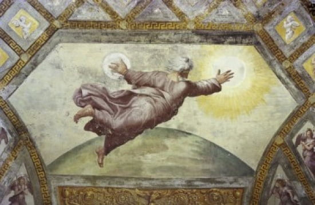 The Creation of the Sun and Moon Raphael (1483-1520Italian) St Peters Basilica The Vatican Canvas Art - Raphael (18 x 24)