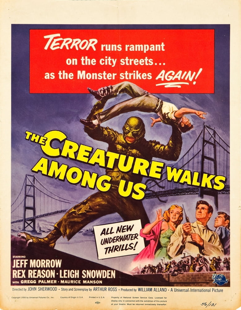 The Creature Walks Among Us Canvas Art -  (11 x 17)