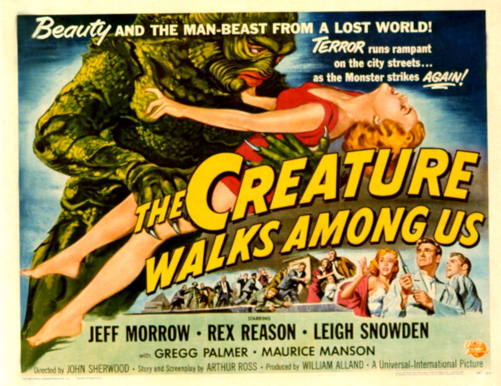 The Creature Walks Among Us Canvas Art - (28 x 22)