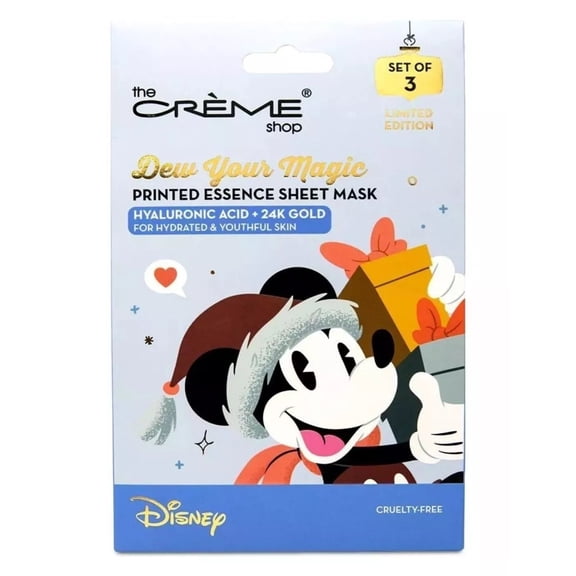 The Creme Shop Disney DewYour Magic 3 Sheet Mask Hyaluronic Acid + 24k Gold