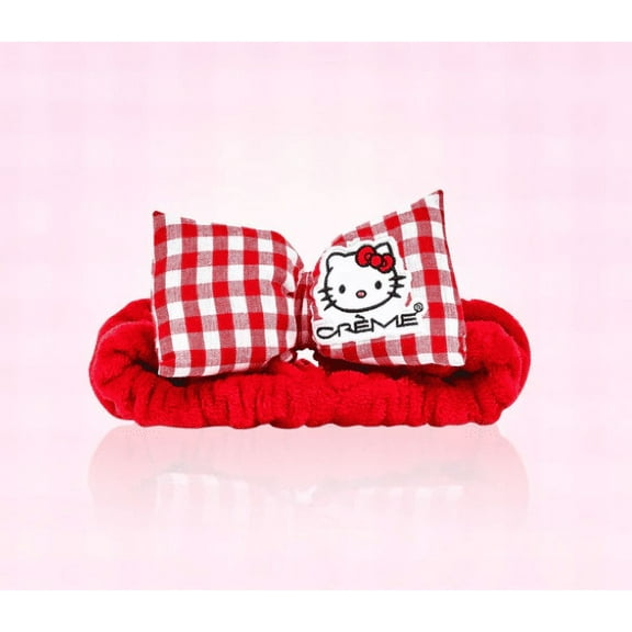 The Creme Shop Hello Kitty Plush Spa Headband - Red Gingham
