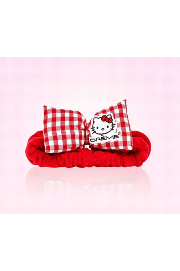 The Creme Shop Hello Kitty Plush Spa Headband - Red Gingham