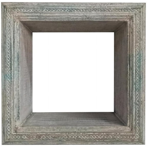 The Crestview Collection Shadowcatcher Wooden Shelf in Distressed Cream