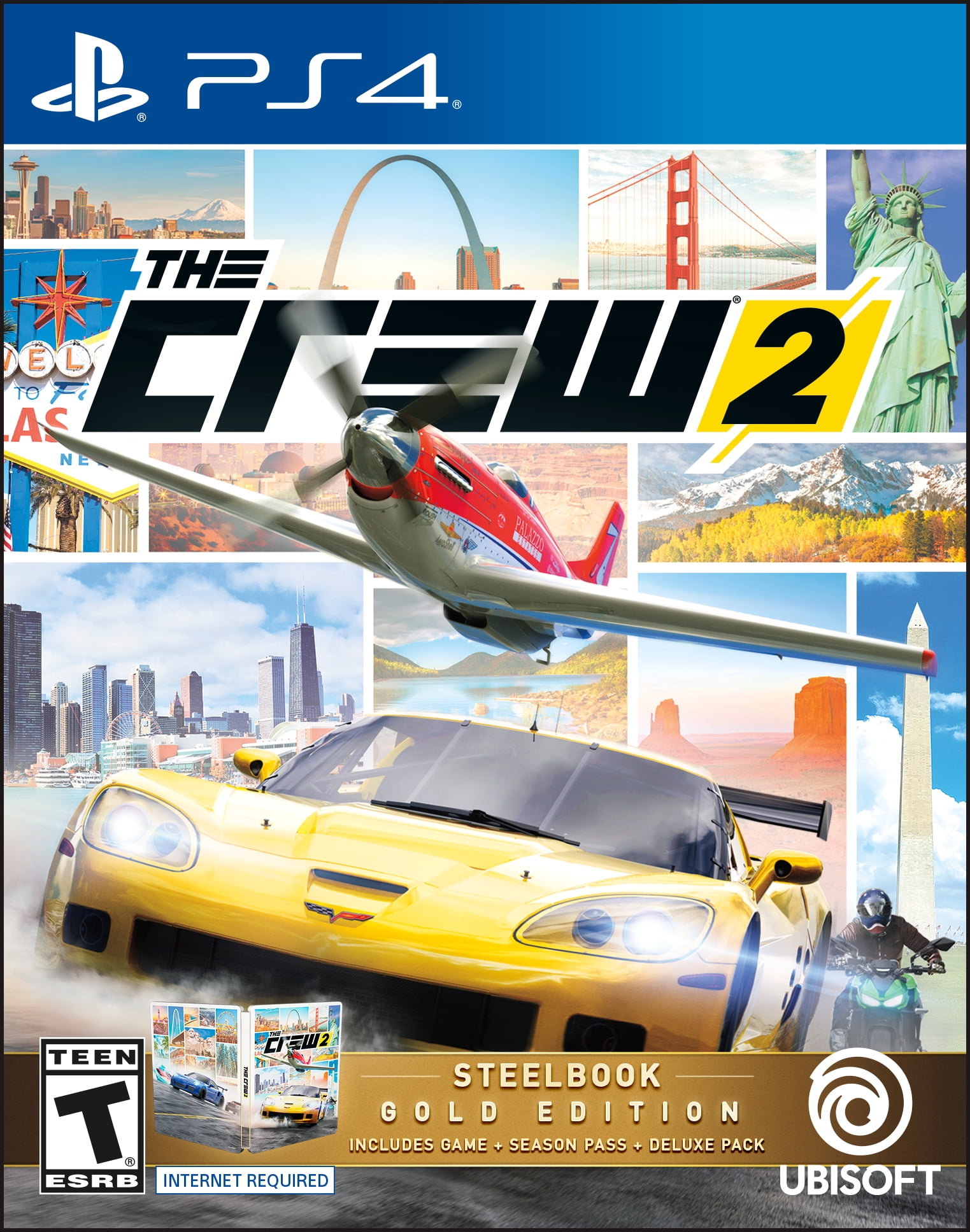 største kabine paritet The Crew 2 Steelbook Gold Edition, Ubisoft, PlayStation 4, 887256029173 -  Walmart.com