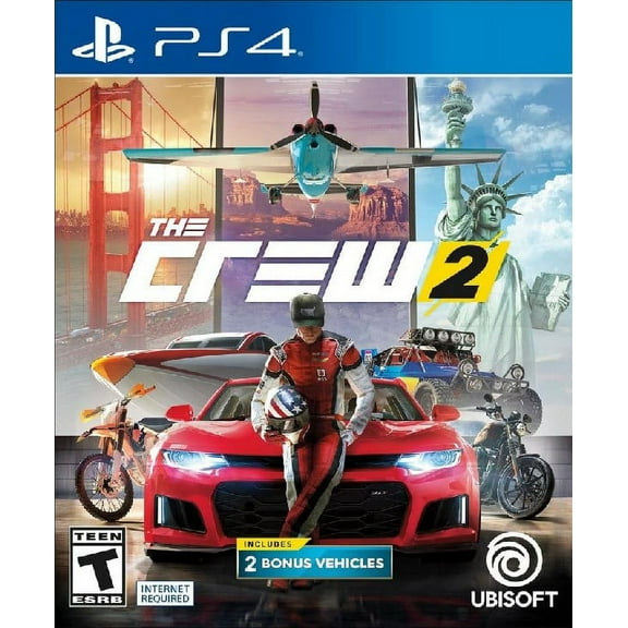 Restored The Crew 2, by Ubisoft, Physical Format/for PlayStation 4, Racing Game, Parental Controls, 4 Offline Players
