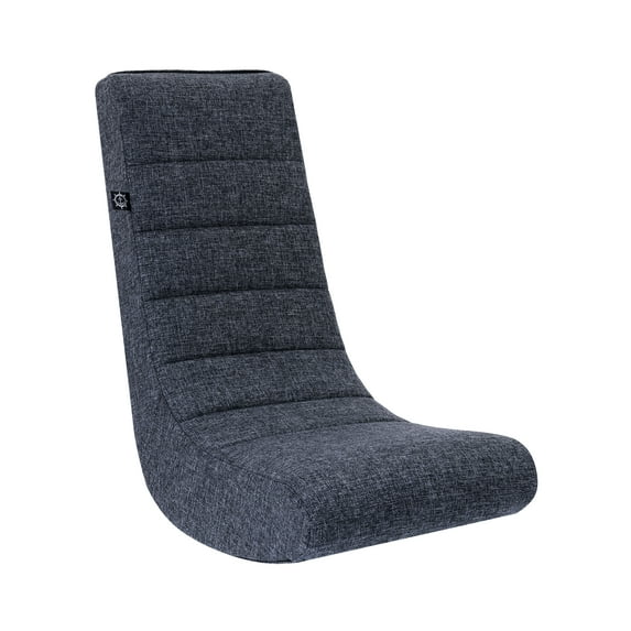 The Crew Furniture Classic Video Rocker Floor Gaming Chair, Polyester Linen, Gray