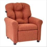 The Crew Furniture Traditional Kids Recliner Chair, Toddler Ages 1-5 Years, Polyester Linen, Retro Orange
