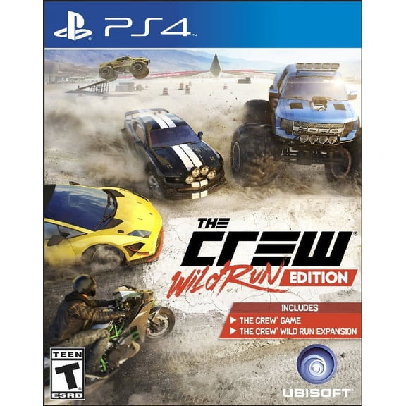 Restored The Crew Wild Run Edition, by Ubisoft, for PlayStation 4, Racing Game, Sports, Multiplayer, Action,