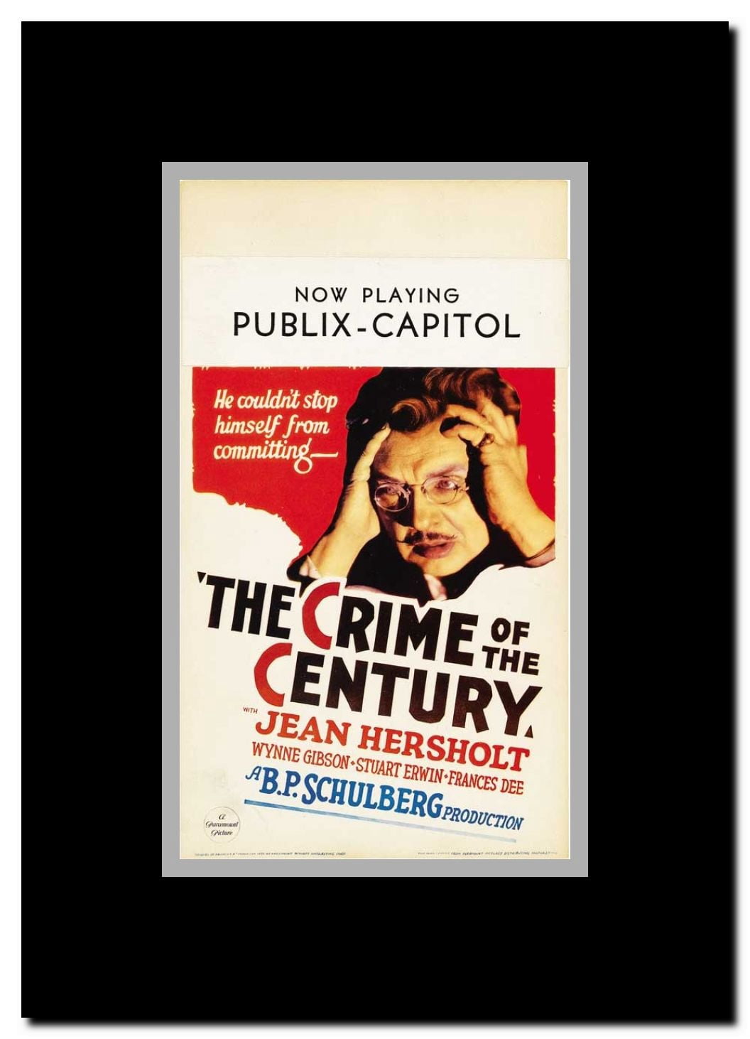 The Crime of the Century Framed Movie Poster