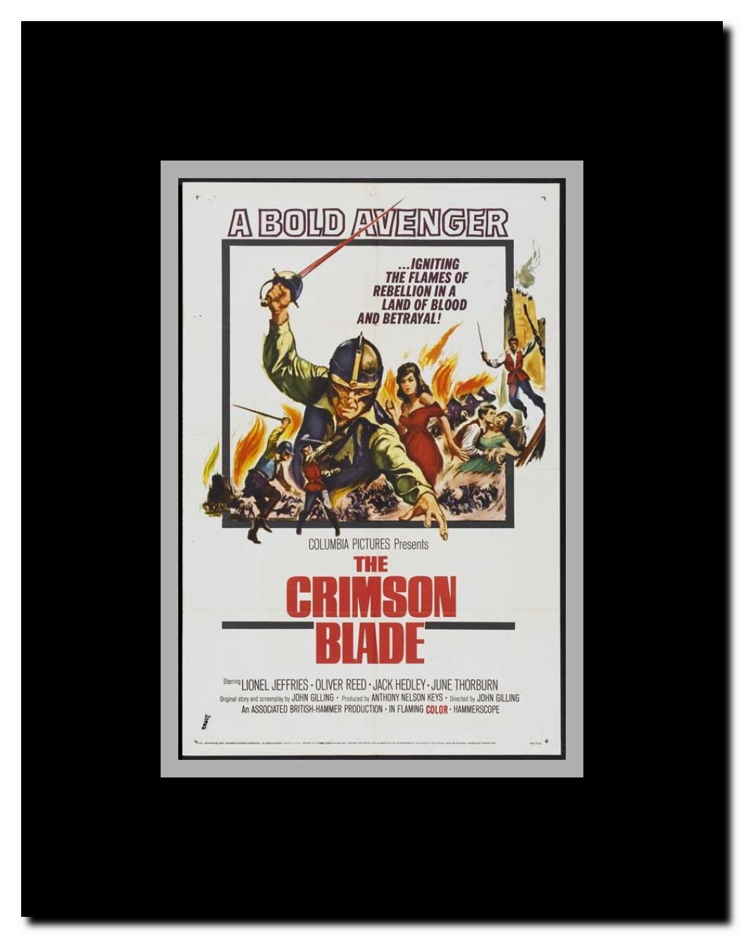 The Crimson Blade Framed Movie Poster