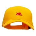 thumbnail image 1 of The Crimson Bull Embroidered Low Profile Cap - Gold OSFM, 1 of 5