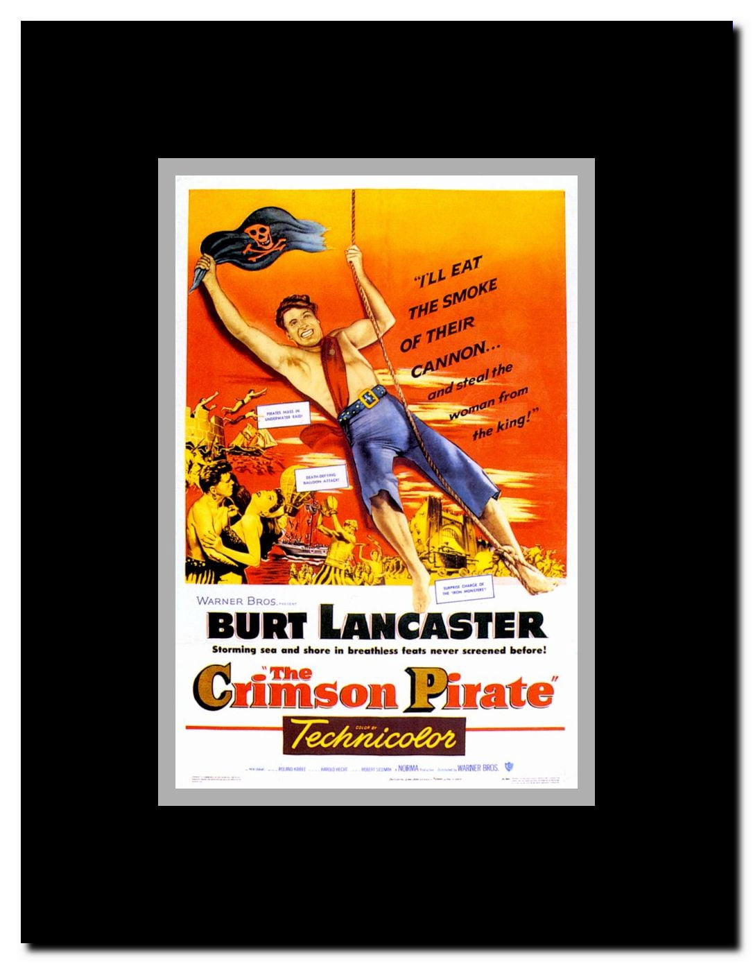 The Crimson Pirate Framed Movie Poster
