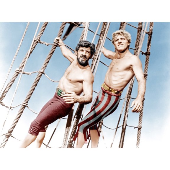 The Crimson Pirate From Left: Nick Cravat Burt Lancaster 1952 Photo Print (28 x 22)